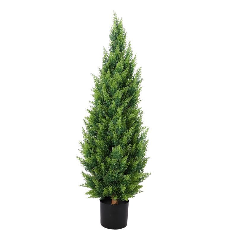 Christmas-like Artificial Cedar Cypress Plants Faux Boxwood Pine Greenery Trees Plantas Artificiales For Decor