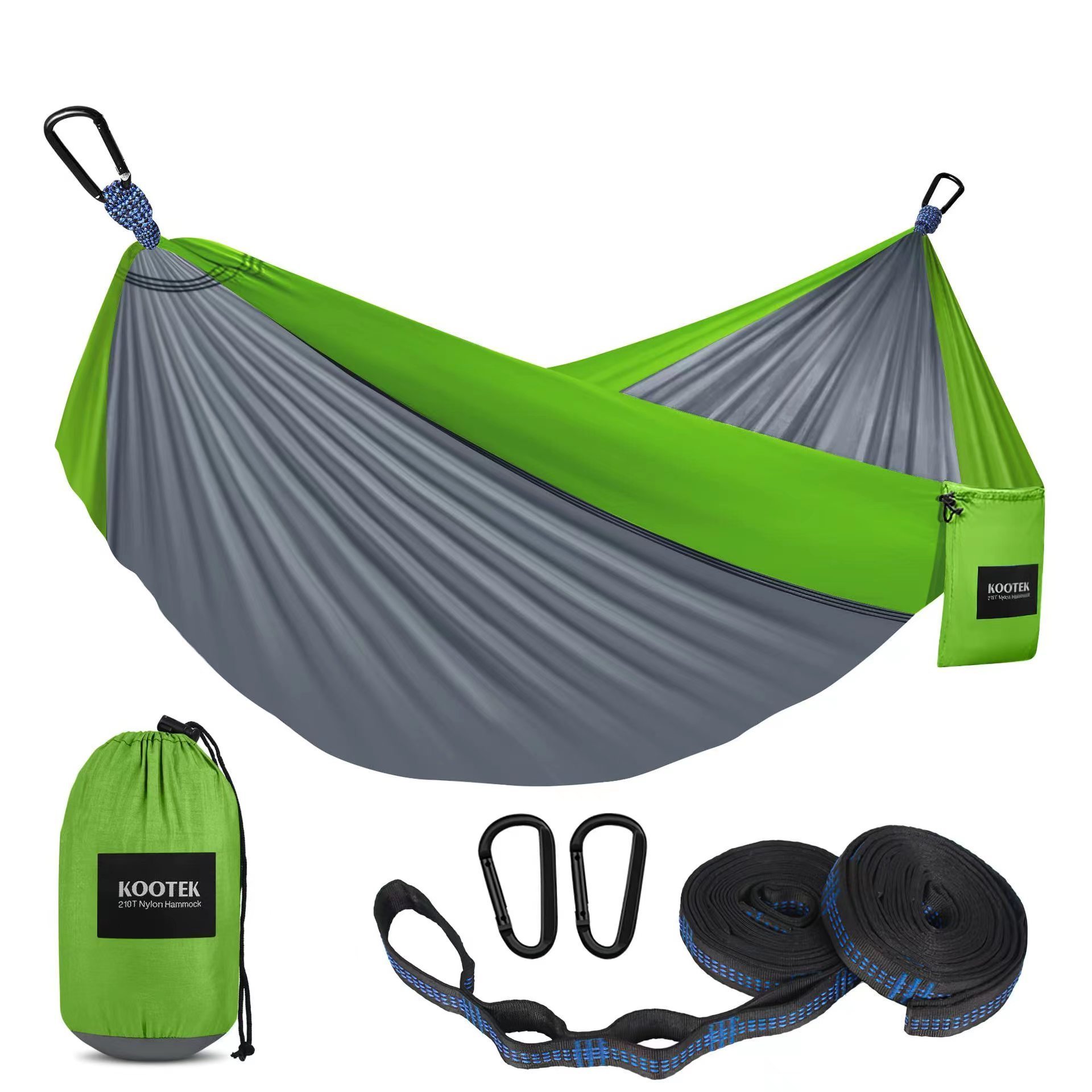 SC Outdoor hammock portable camp anti-rollover load-bearing strong parachute cloth camping double hammock