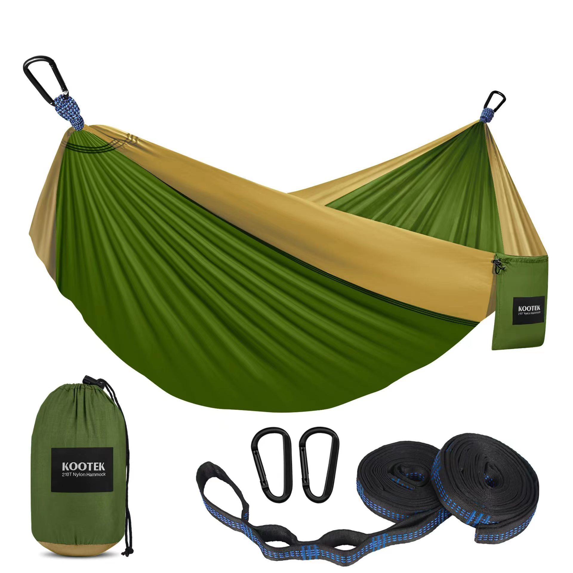 SNBO Camping Hammock Double & Single Portable Hammocks with 2 Tree Straps and Attached Carry Bag,Great for Outdoor,Indoor,Beach