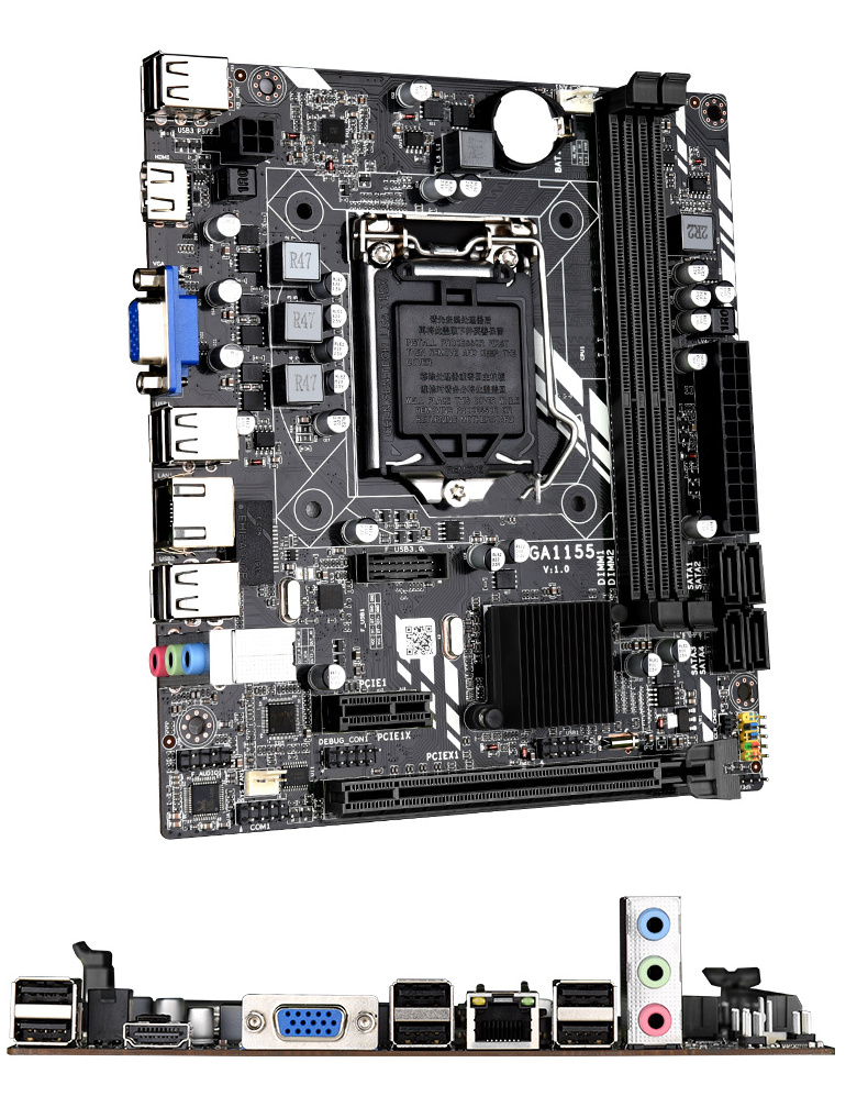 Popular motherboard H310 LGA1151 SATA3.0 M.2 PCI-E 16X HD VGA DDR4 USB3.0 Gigabit Ethernet Mini PC ITX Motherboard