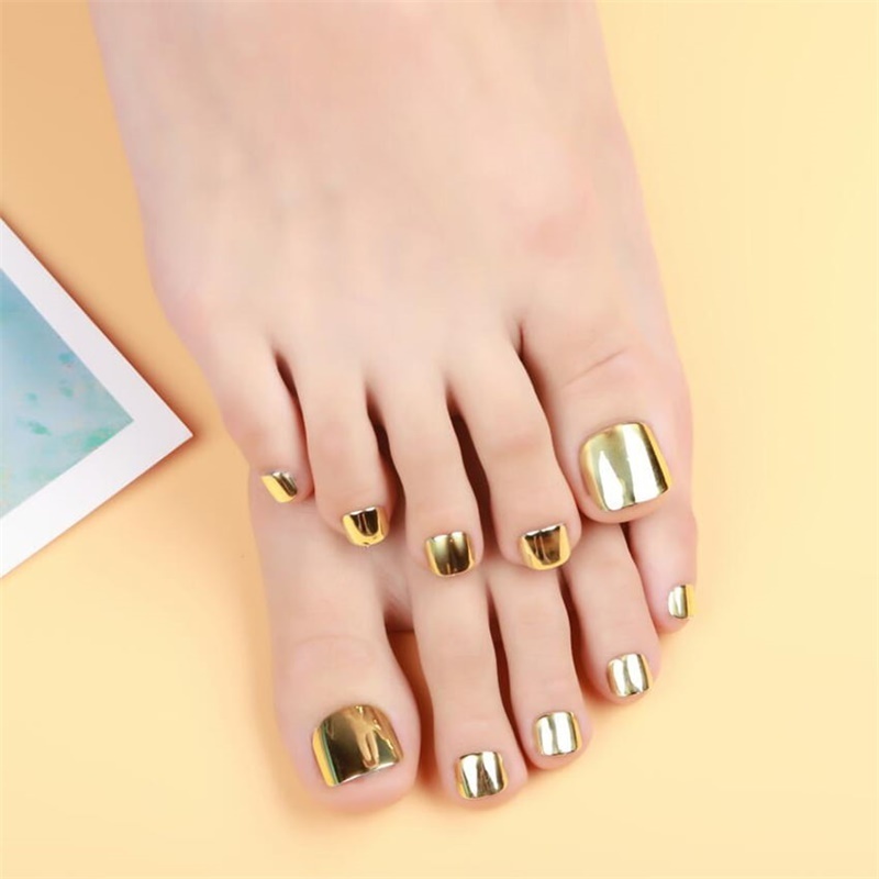 Self-Adhesive Natural Artificial Glue On Amazing Fake Toenails Press On Toenails