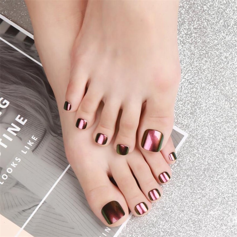 Self-Adhesive Natural Artificial Glue On Amazing Fake Toenails Press On Toenails