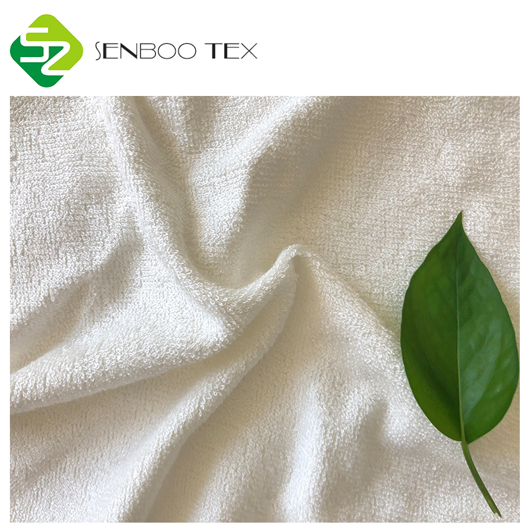 azo free 80% Bamboo 20% Poly single-side towel fabric for clothing