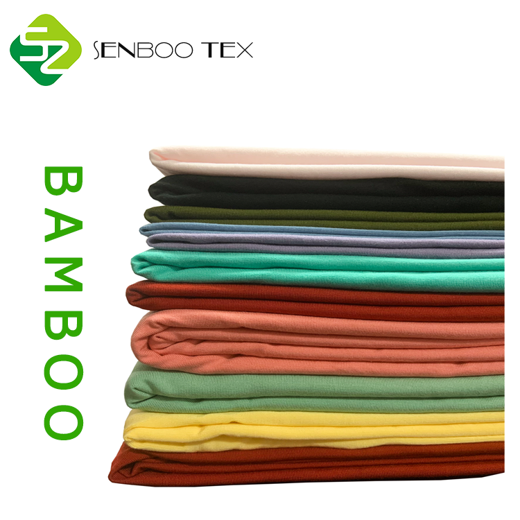 OEKO TEX bamboo fabric wholesale 95 organic bamboo 5 spandex 180~240gsm knitted fabrics for baby pajamas