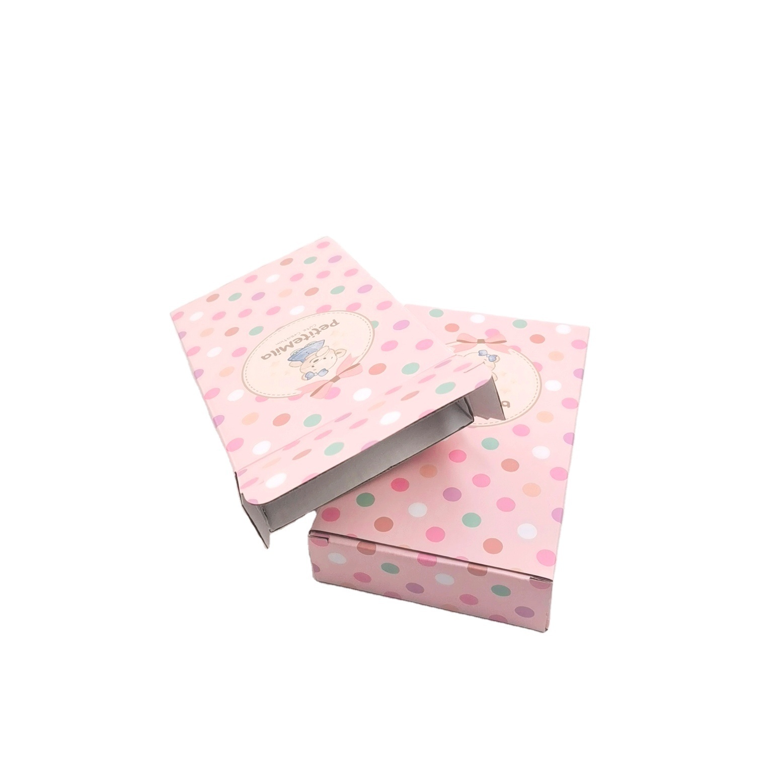 Friendly Price Recyclable Custom Logo Colourful Polka Dot Gift Candy Boxes Custom Printed Logo