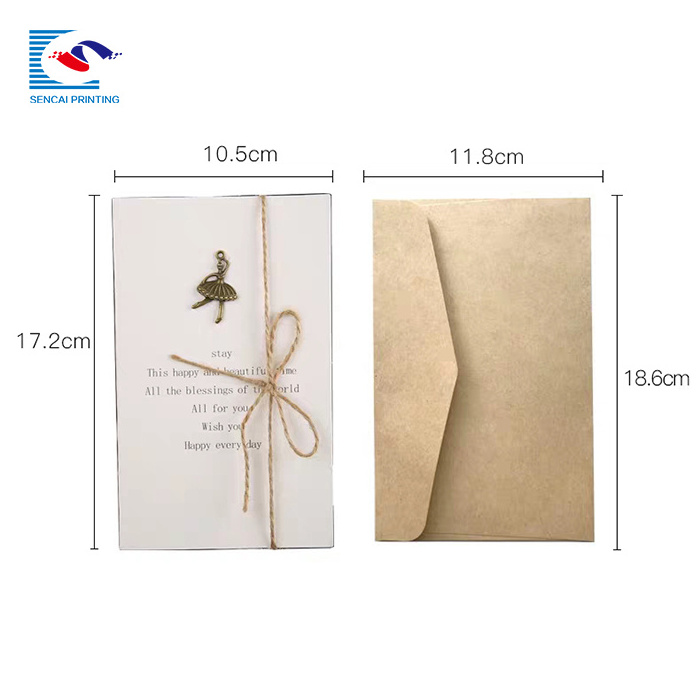 Cheaper Wholesale Thank You Craft Card Biodegradable Greeting Cards With Wholesale Price