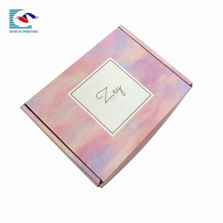 Wholesale Custom Logo For Gift Box Packaging Gold Foil Corrugated Paper Shipping Mailer Box