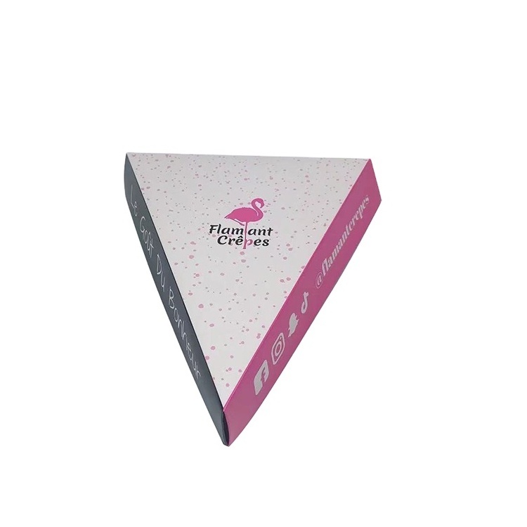 Top  sale custom white  printing recycled triangle pizza  box