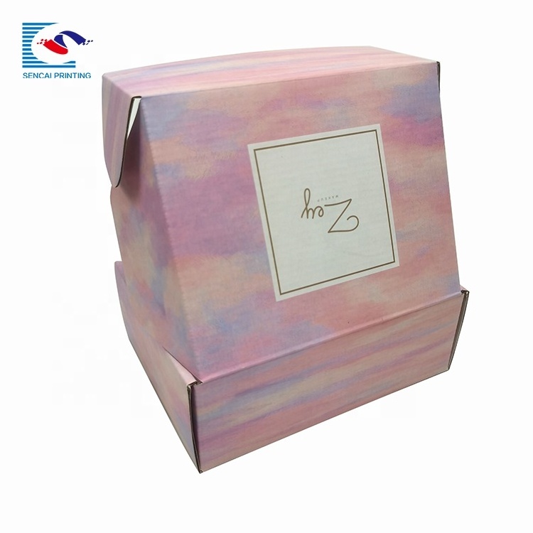 Wholesale Custom Logo For Gift Box Packaging Gold Foil Corrugated Paper Shipping Mailer Box