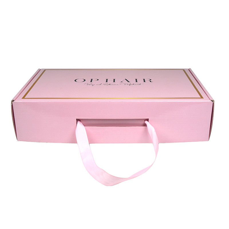 SENCAI High-end Customized Pink Color Mailer Box For Wig Packaging With Logo