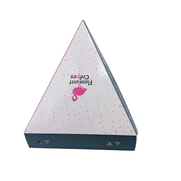 Top  sale custom white  printing recycled triangle pizza  box