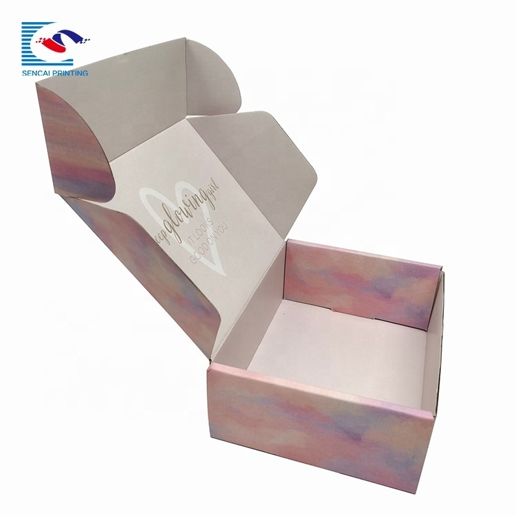 Wholesale Custom Logo For Gift Box Packaging Gold Foil Corrugated Paper Shipping Mailer Box