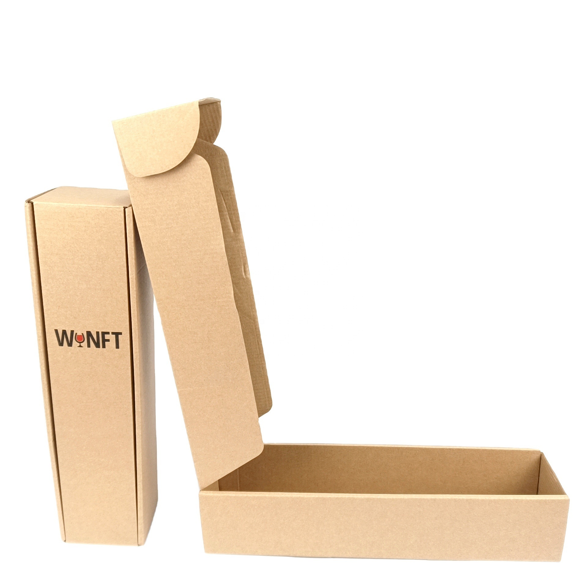 Luxury Custom Size Shipping Mail Wine Corrugated Box Packaging 2 bottle Wine Box