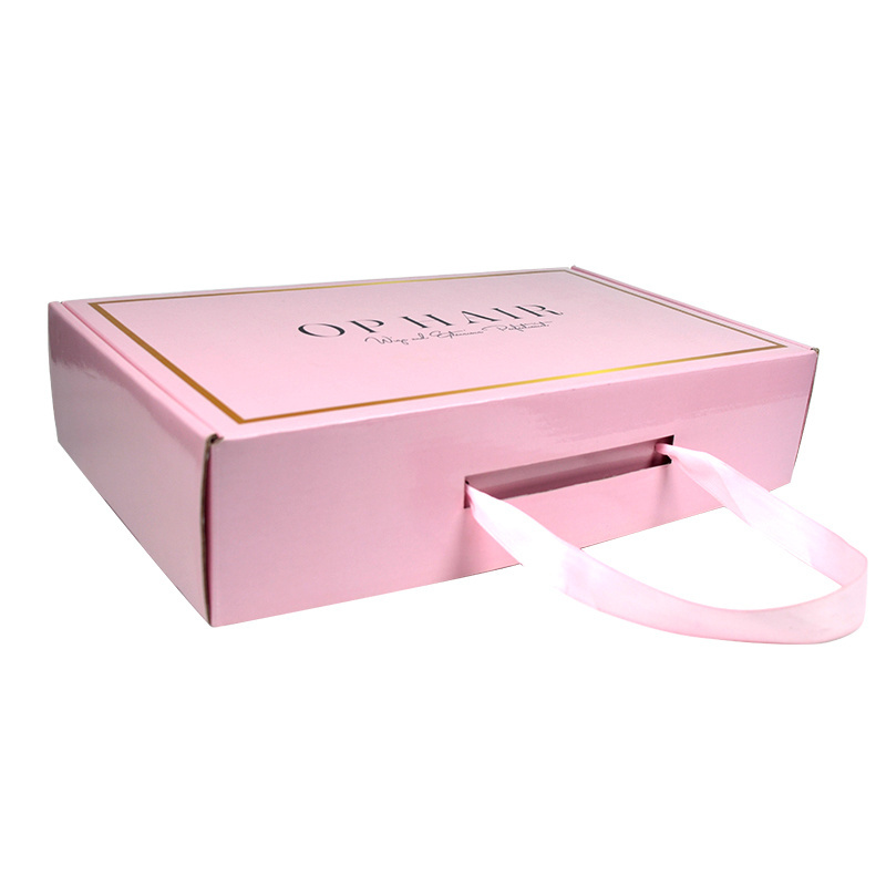 SENCAI High-end Customized Pink Color Mailer Box For Wig Packaging With Logo