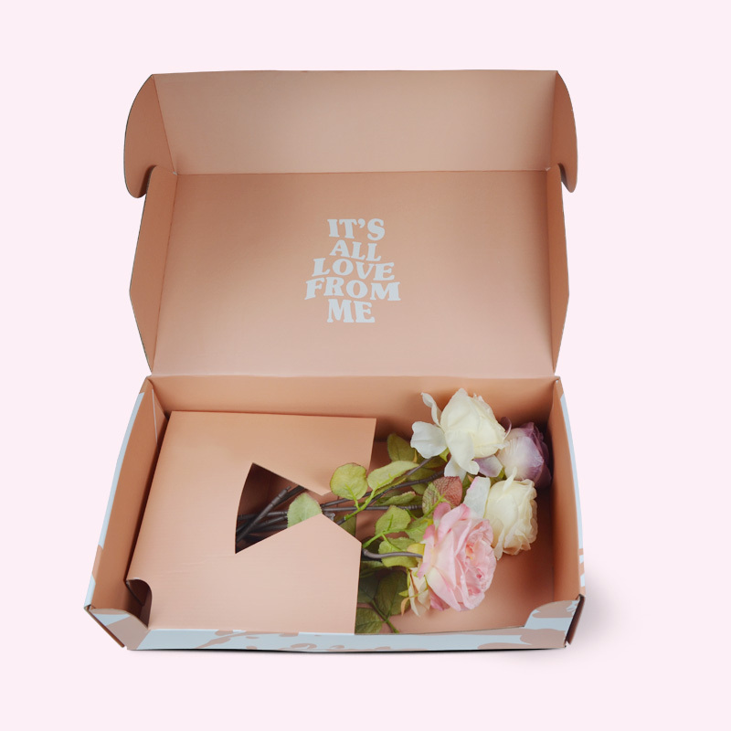 Wholesale Custom Logo Cheaper Roses Flower Shipping Mailer Box Flower Corrugated  Cardboard Box