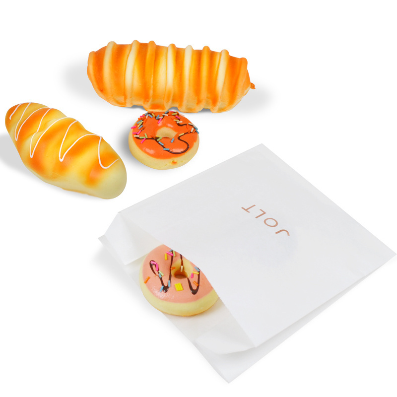 Customized Grease Proof Mini Cookie Mochi Donuts Paper Bags With Customized Logo Printed For Cookies Takeout