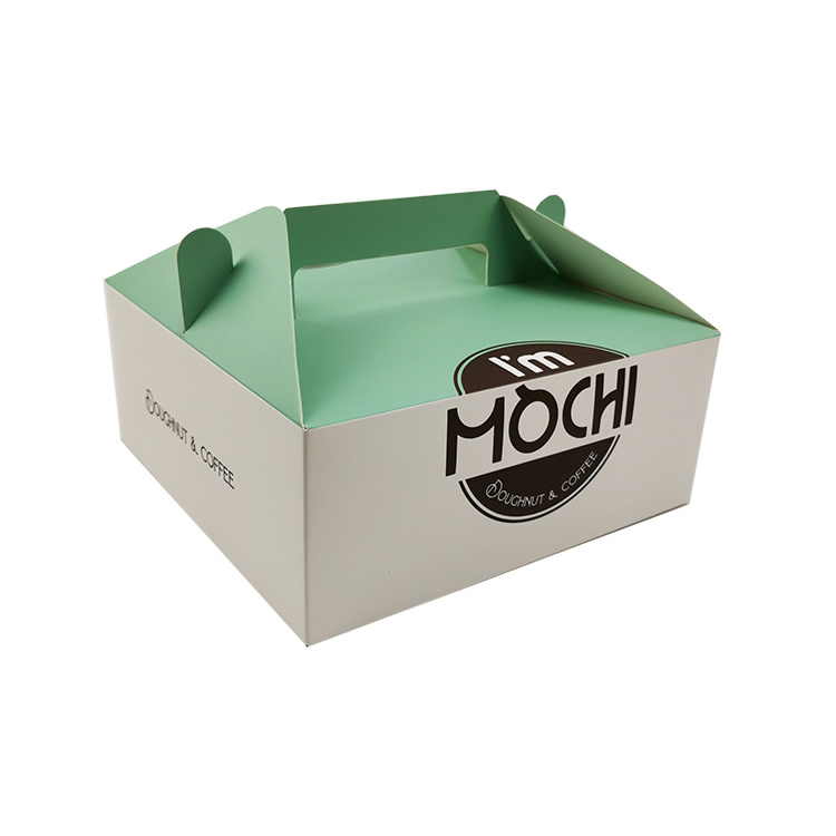 SENCAI custom Printing food grade bakery Donuts paper box with handle