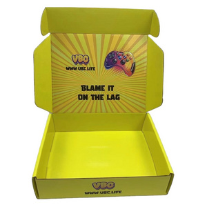 Sencai Low Moq Custom Logo Video Game Packaging Yellow Cardboard Small Mailer Gift Box