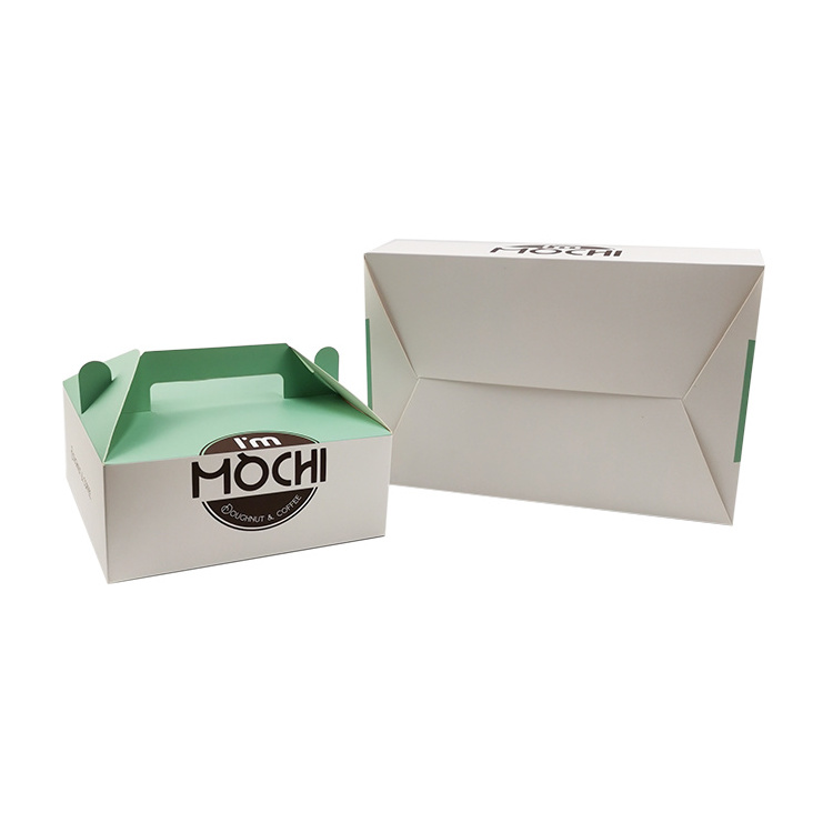 SENCAI custom Printing food grade bakery Donuts paper box with handle