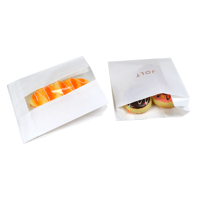 Customized Grease Proof Mini Cookie Mochi Donuts Paper Bags With Customized Logo Printed For Cookies Takeout