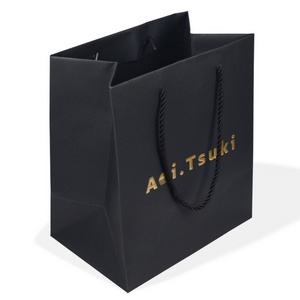 Sencai Black Paper Bag Black Kraft Paper Bag For Shopping Luxury Brands Paper Bag