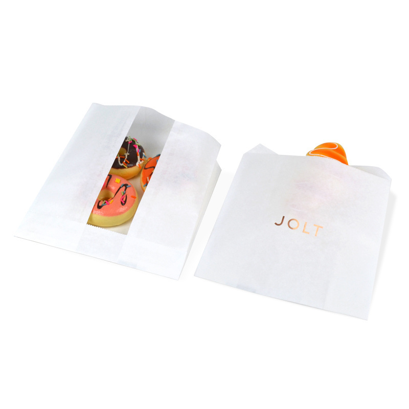 Customized Grease Proof Mini Cookie Mochi Donuts Paper Bags With Customized Logo Printed For Cookies Takeout