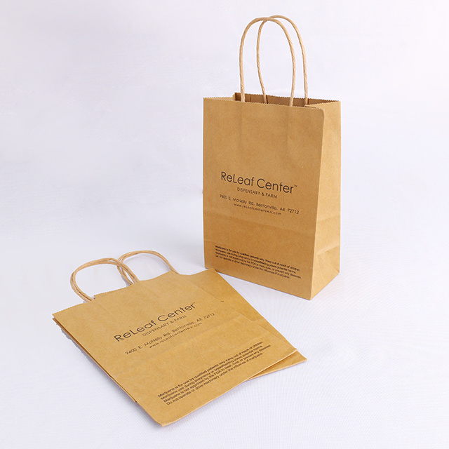 Hot sales Biodegradable Customized Logo Paper Bag Custom Natural Color Kraft Bag Perfume Cosmetic Packaging Bag