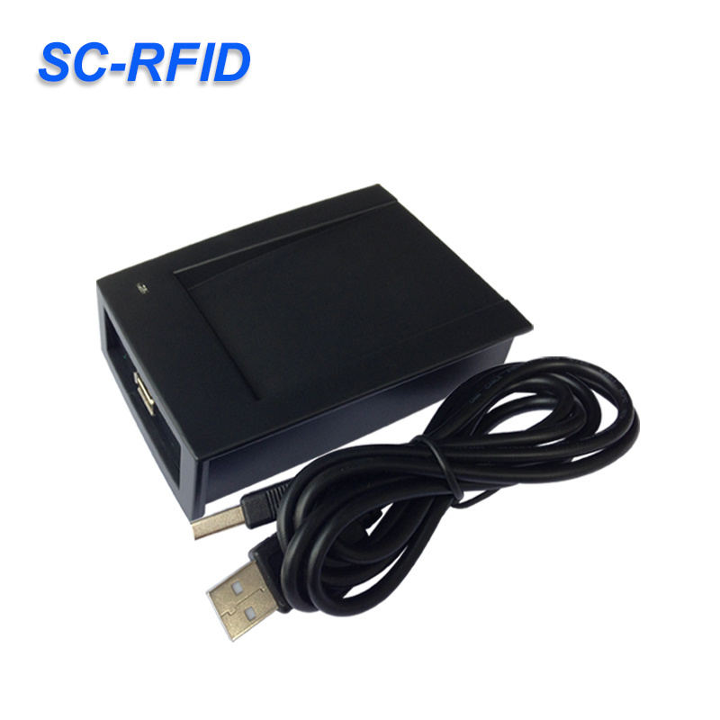 Fast delivery USB interface proximity 125khz RFID Skimmer Card Reader Dimension 105*70*10mm black