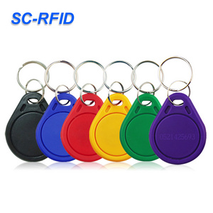 Factory wholesale induction access card 125Khz/13.56Mhz non-contact plastic RFID Key Fob