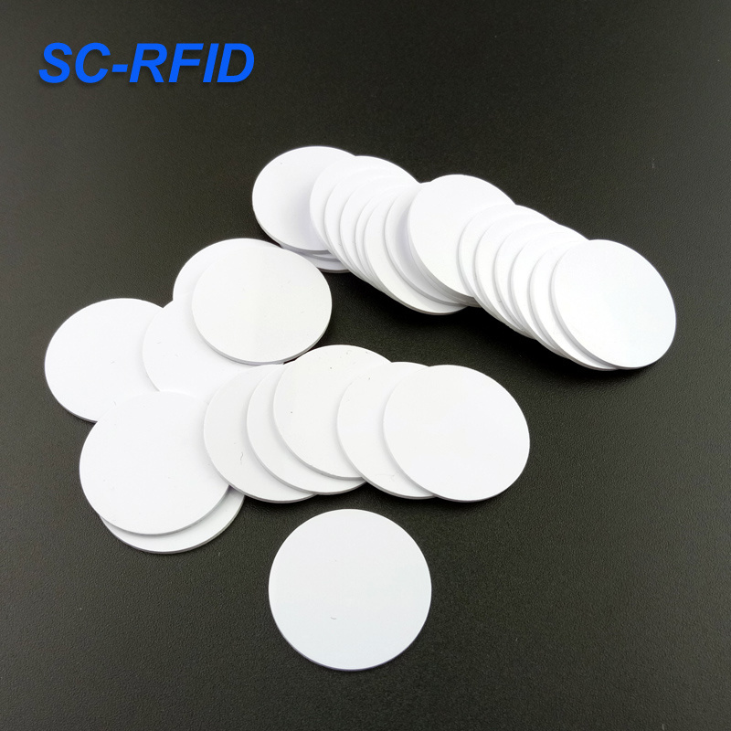 Large In Stock ,25mm/30mm ISO14443A PVC tag 125khz/13.56mhz chip  1K/F08/TK4100 Coin Tag for fast ship