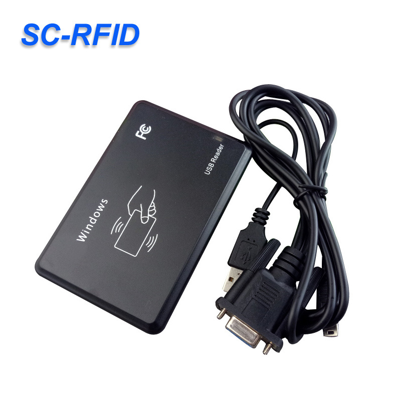 Fast delivery USB interface proximity 125khz RFID Skimmer Card Reader Dimension 105*70*10mm black