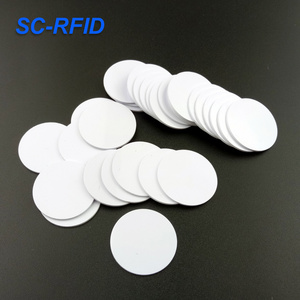 NFC 215 Card Coin TAG Key 13.56MHz N-TAG 215 Card Label RFID Ultralight Tags Labels 25 mm diameter Round Box