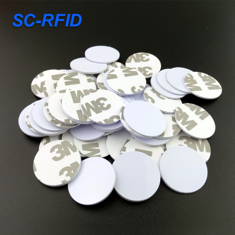 Large In Stock ,25mm/30mm ISO14443A PVC tag 125khz/13.56mhz chip  1K/F08/TK4100 Coin Tag for fast ship