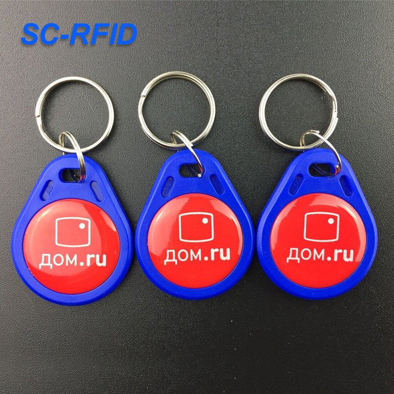 Factory wholesale induction access card 125Khz/13.56Mhz non-contact plastic RFID Key Fob