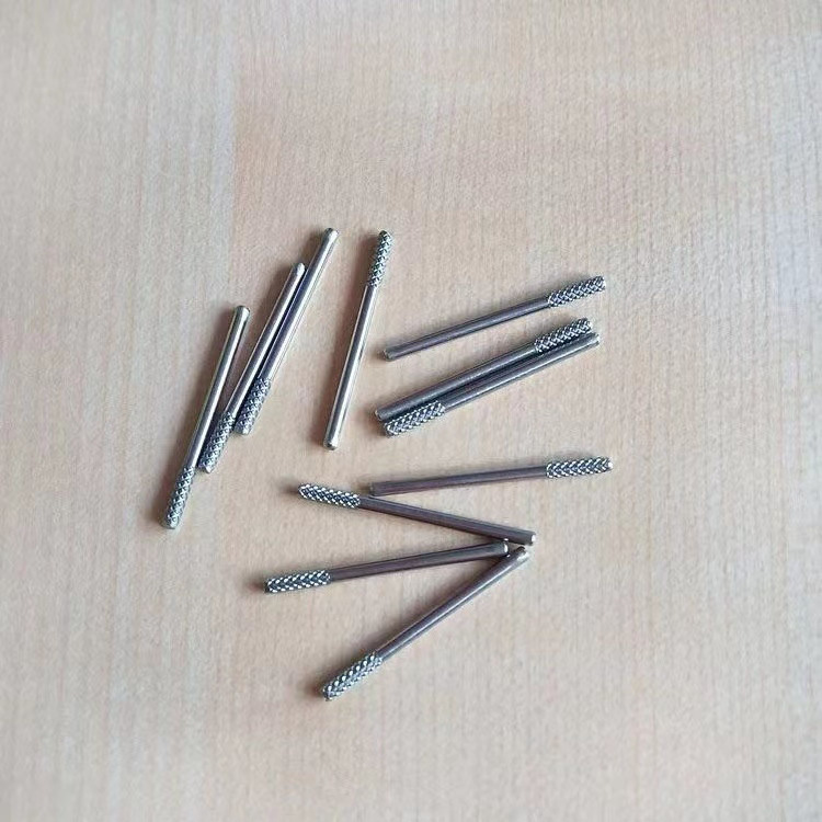 custom knurled dowel pin cnc service metal  precision stainless steel hardness stepped threaded dowel pins