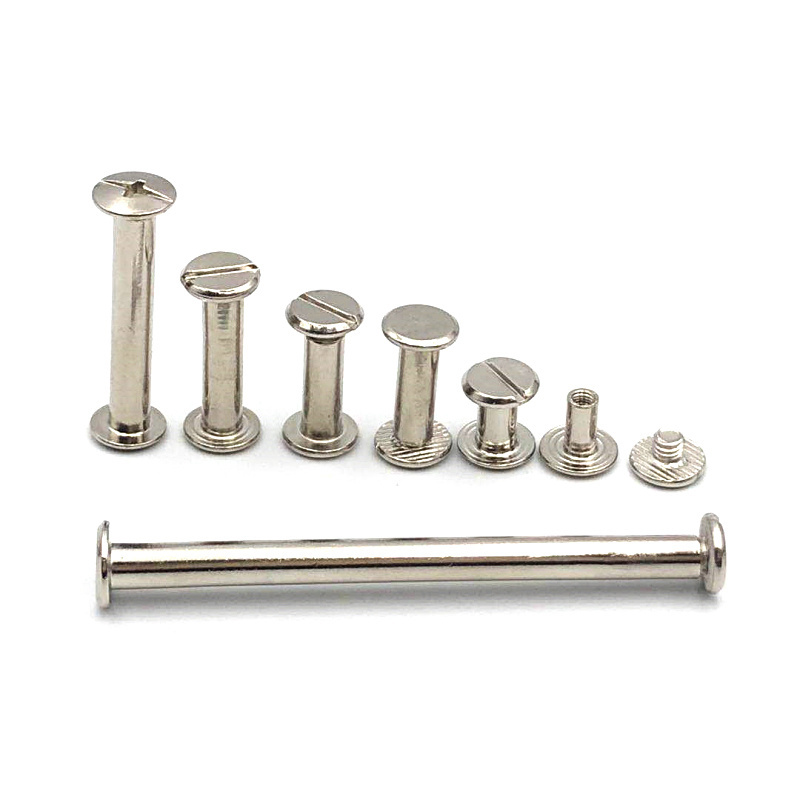 Machine Screw Truss Head Binding Post Slotted Male Female Rivet Nail Buckles With Screws Brass  Chicago Screws