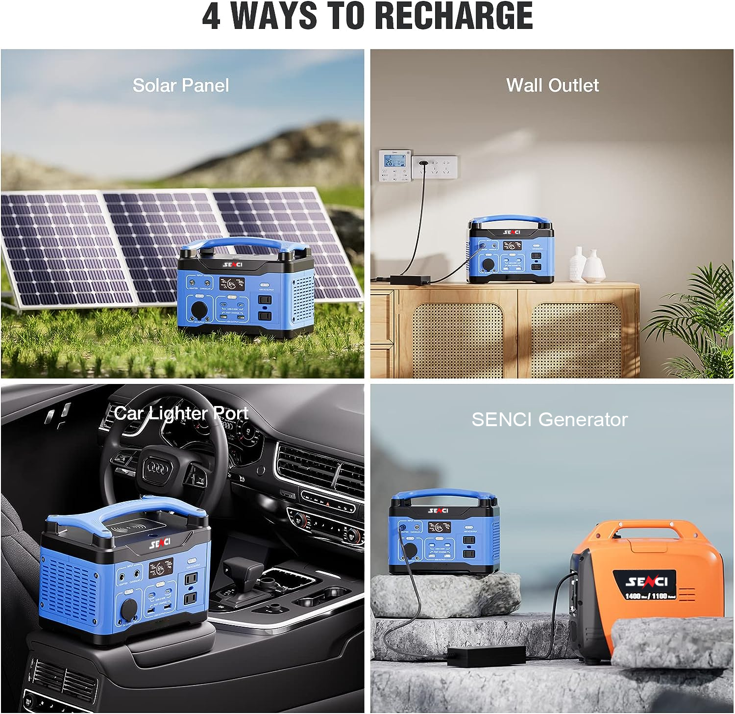 senci Solar power generator system solar energy kit  portable power station 600w complete lighting kit for houses