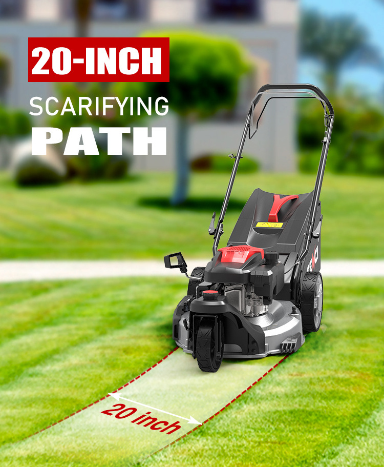 SENCI 20 inches 4-wheel lawn mower push gasoline lawn mower for grass cutting Rear bagging/discharge mulching side discharge