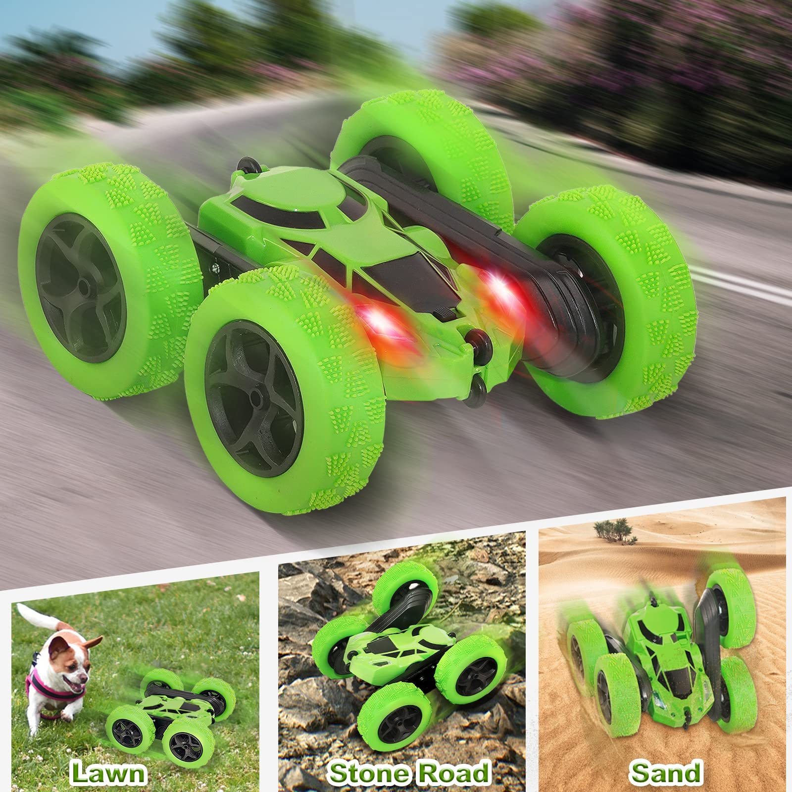 Double Sided Remote Control 360 Rotating Vehicles 360 Flips RC Car 4WD Stunt Cars Kid Children Car Toy