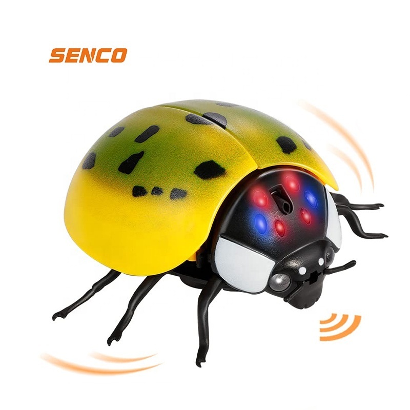 Insect Animal Tricky Toy  insect series battery operated realistic intelligent induction kids small ladybugs toys with LED light