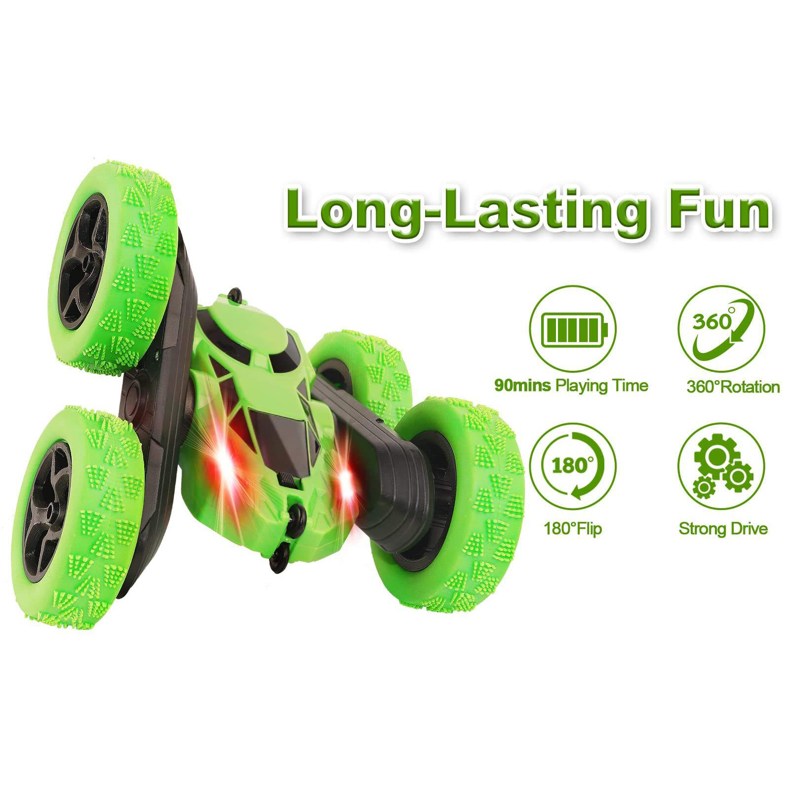 Double Sided Remote Control 360 Rotating Vehicles 360 Flips RC Car 4WD Stunt Cars Kid Children Car Toy