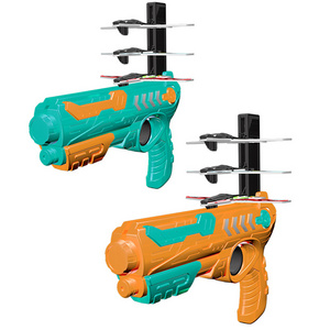 Hot selling launch eject shooting gun plane flying gliding plane outdoor toys gun for children