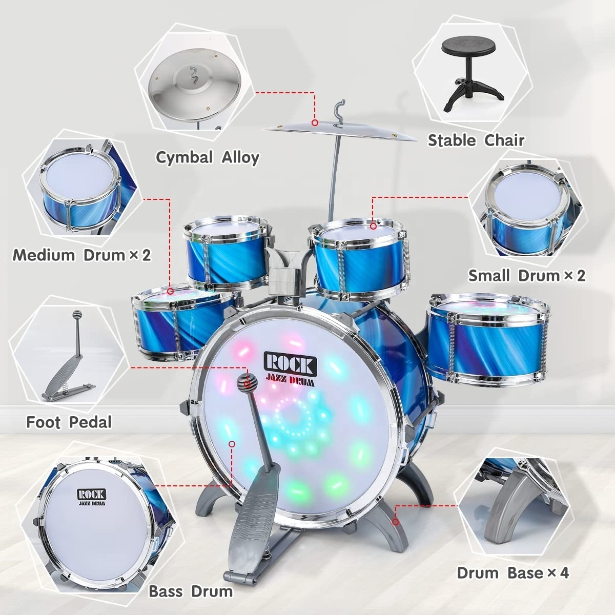 children drum set toy musical instrument toys kids small jazz drum set rock jazz drum set for kids