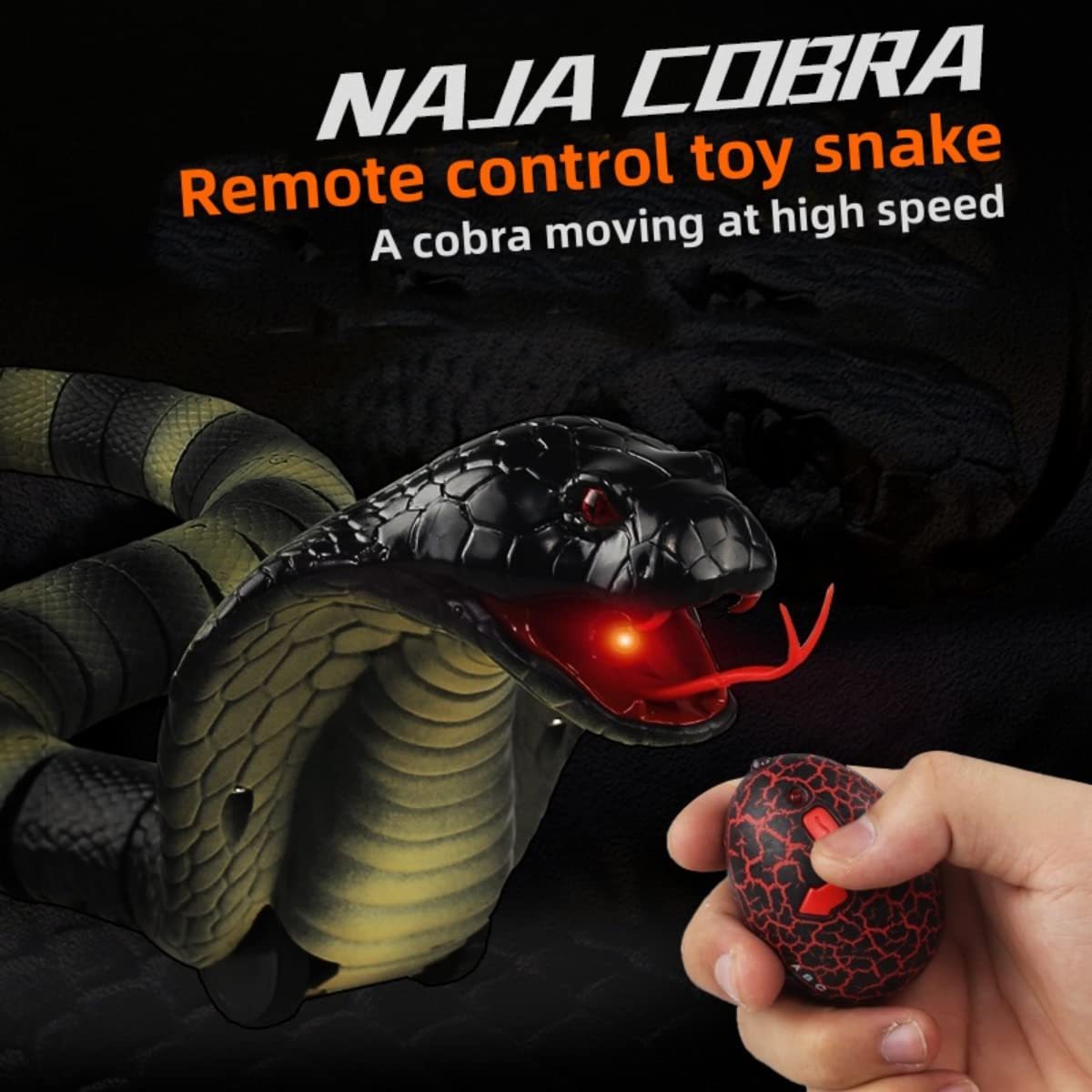 prank toys snake kids interactive electric smart remote control king cobra toy cobra snake toy remote control snake