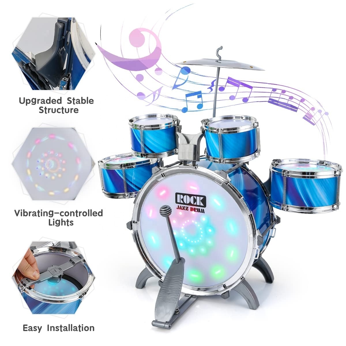 children drum set toy musical instrument toys kids small jazz drum set rock jazz drum set for kids