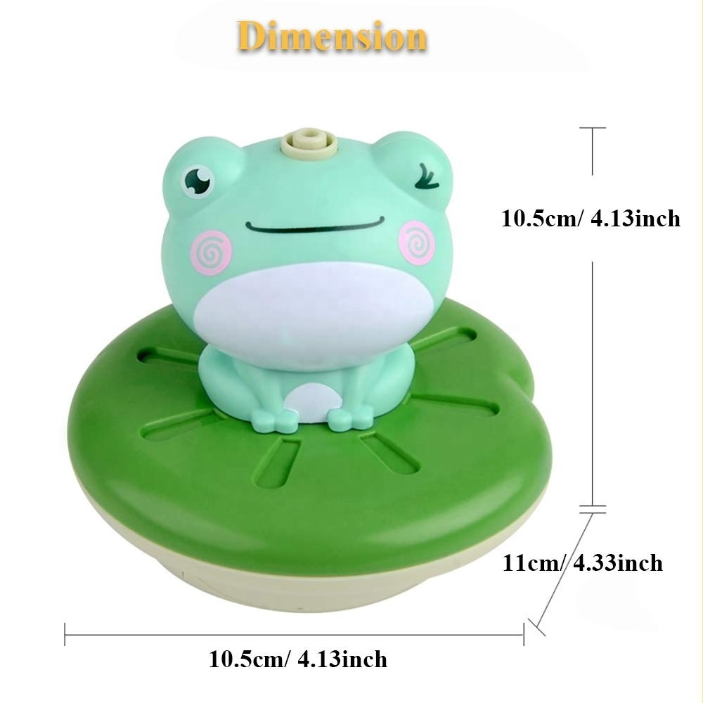 frog water spray bathtub play toy waterproof led light up bath toys floating plastic frog bath toy