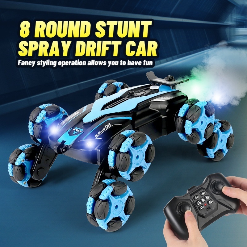 all terrain vehicles 8 wheels remote control double sided mini rc water spray car rc stunt car deformation rc stunt dancing car