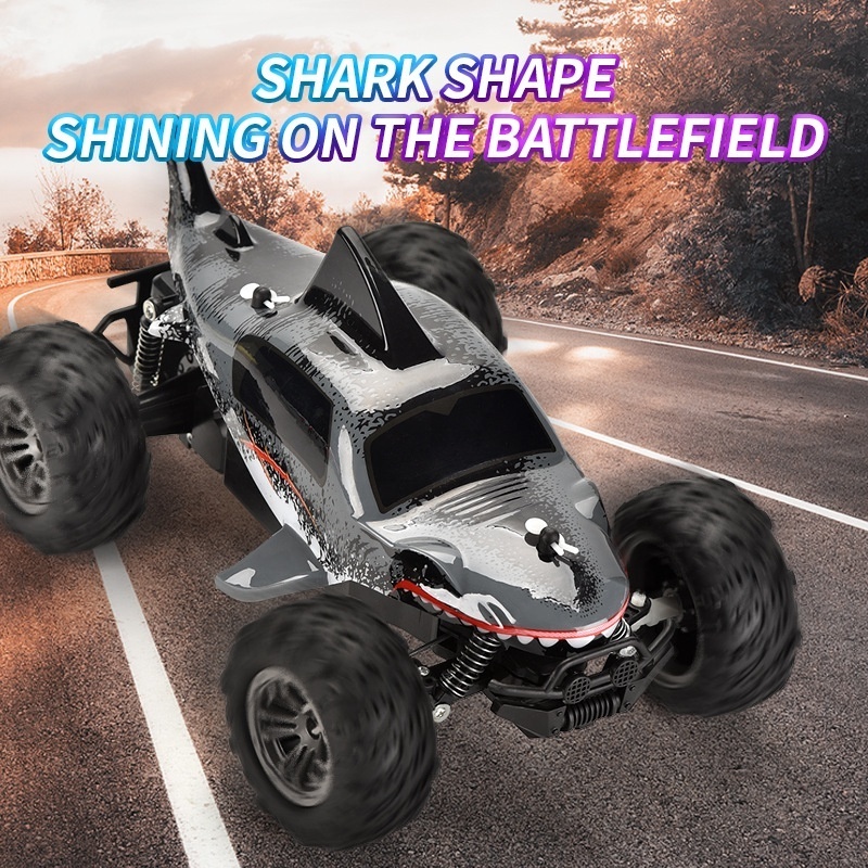 1:18 2.4G plastic toys remote control stunt shark car rc shark monster car rc cars for adults with high speed