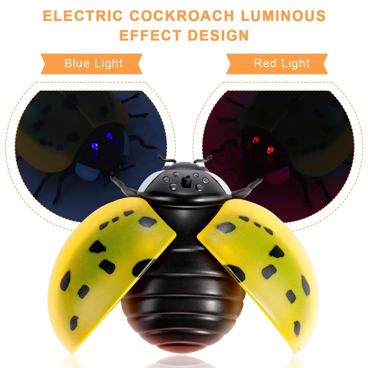 Insect Animal Tricky Toy  insect series battery operated realistic intelligent induction kids small ladybugs toys with LED light