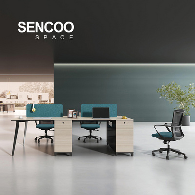 Sencoo Manufacturer Modern Modular Office Furniture Workstation 2, 4, 6 Seater Office Workstation Desk For 2, 4, 6 Person People